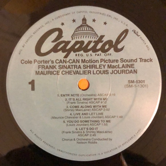 Shirley McLaine Frank Sinatra Cole Porter Vinyl Album Can-Can Soundtrack - Picture 2 of 7